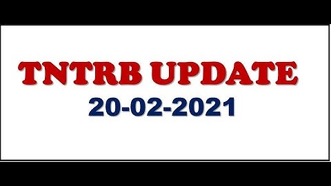 TNTRB UPDATE  20.02.2021 |TRB Polytechnic Exam ReCV Case | Arts &Science Guest Lecturers case status
