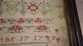 Antique Furniture, Sampler 1749.