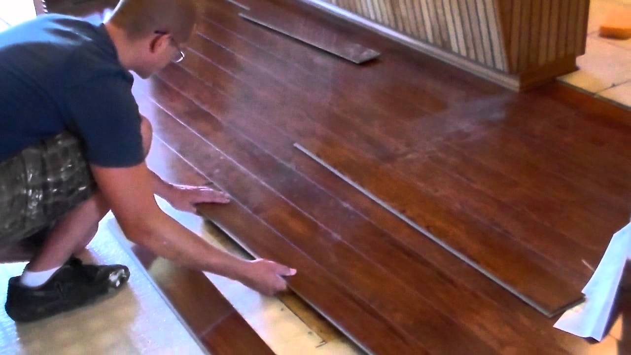 Installing a Floating Wood Floor - YouTube