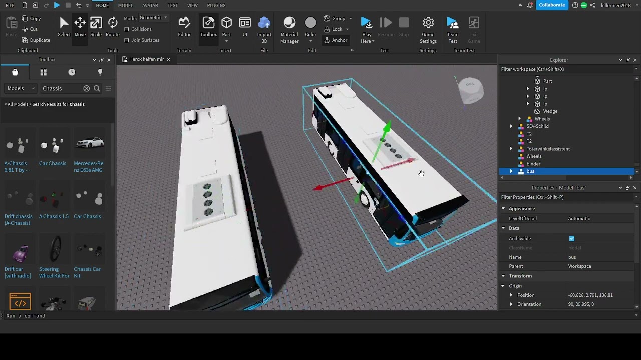 A Chassis Tutorial Roblox Studio YouTube 