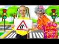Sara learns about Rules of Beahavior with Old People | Educational video for kids