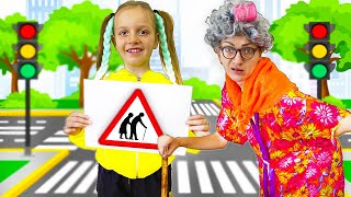 Sara learns about Rules of Beahavior with Old People | Educational video for kids