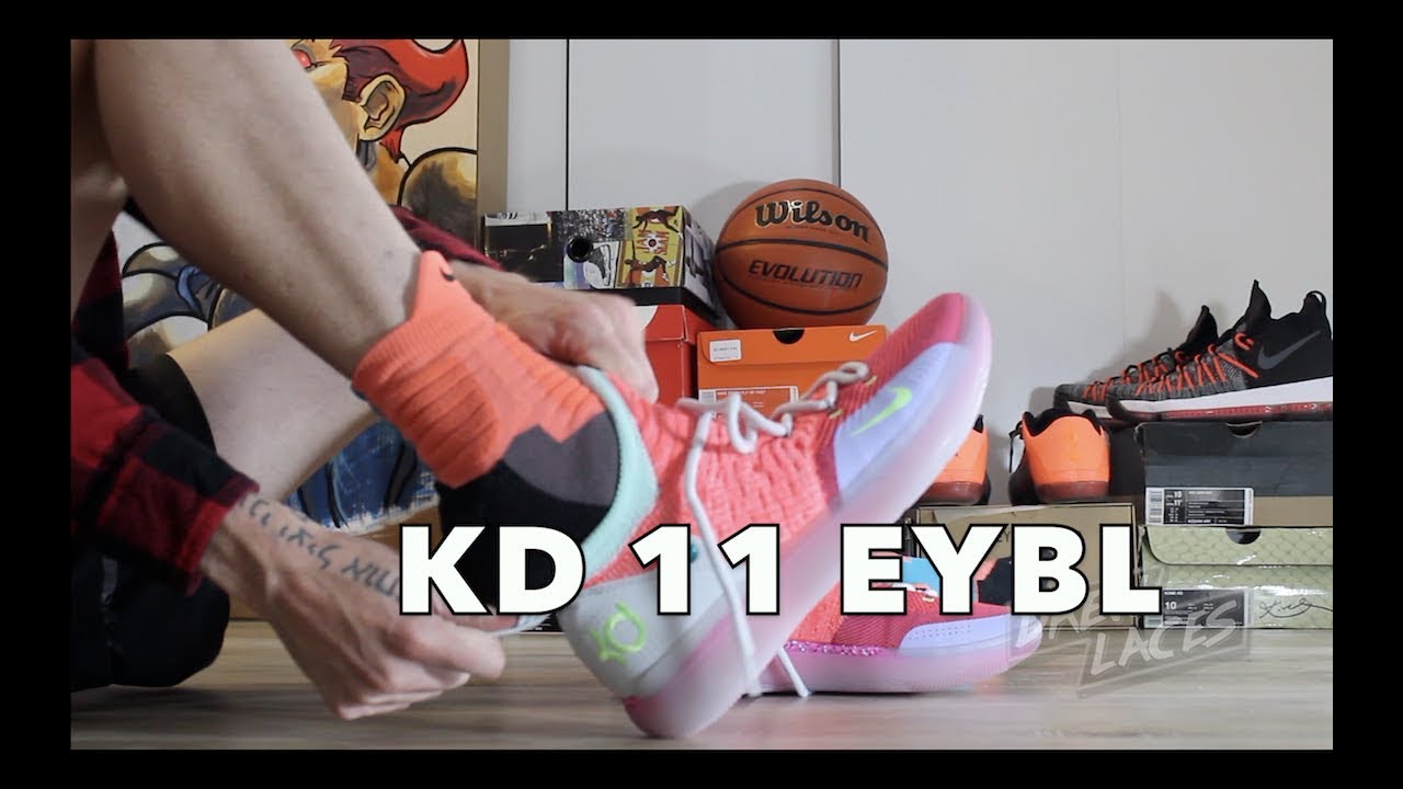 kd 11 eybl on feet