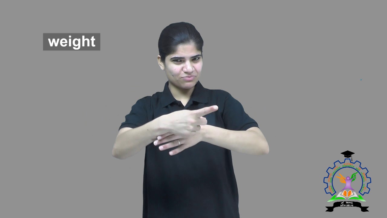 weight, weigh, weighing scale (sign 3) - YouTube