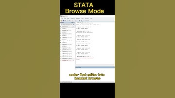 How to view data in STATA Software using Browse feature