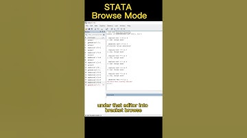 How to view data in STATA Software using Browse feature