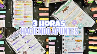 ✨3 horas haciendo apuntes bonitos✨ || títulos || ideas de apuntes || materiales