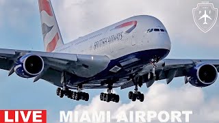 Miami Airport Live Cargo Heaven And Nonstop Runway Action A380, B747