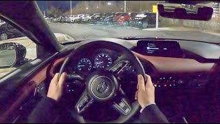 2021 Mazda 3 Turbo Hatchback Premium Plus - POV Night Drive (Binaural Audio)