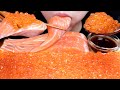 ASMR SALMON ROE AND RAW SALMON 연어알, 연어 리얼사운드 먹방 EATING SOUND MUKBANG