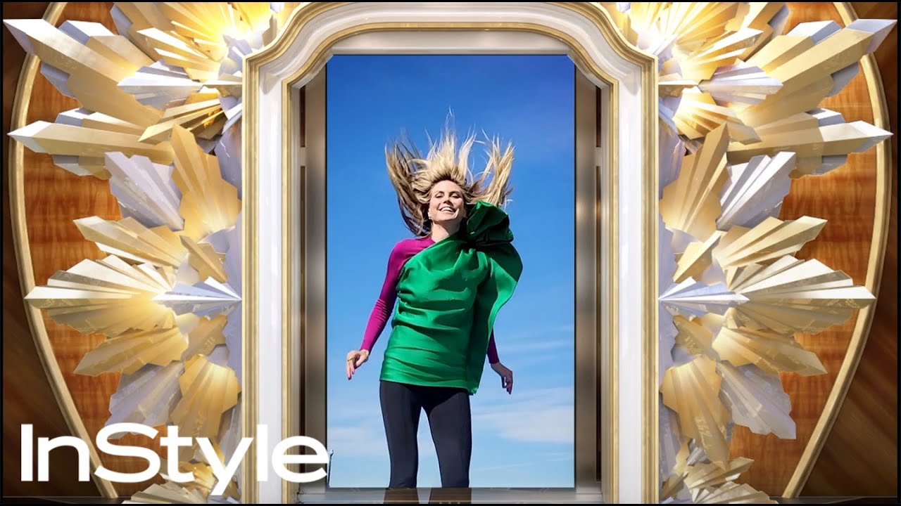 Heidi Klum | 2021 Golden Globes Elevator | InStyle | 