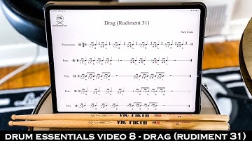 Drum Essentials Video 8 - Drag (Rudiment 31) | NickCostaMusic.com