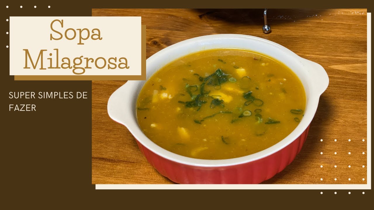 Receita de Sopa Fitness (SOPA MILAGROSA) - YouTube