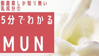 【酪農】プロ仕様の乳成分MUN【5分で解説してみた】