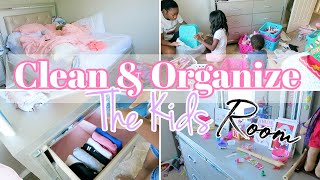 CLEAN THE KIDS ROOM WITH ME | Organize and Declutter The Kids Room | Let&#39;s Clean Together