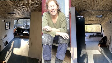 Pepe🦋 16: the ceiling saga cha cha (van build / bus conversion)