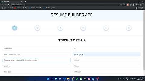 Resume Builder App using React Js || React Js