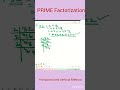 Prime Factorization l Vertical arrangement and Horizontal arrangement