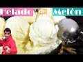 HELADO de MELÓN. 😍😋NIEVE casera fácil (con y sin máquina). Receta # 393