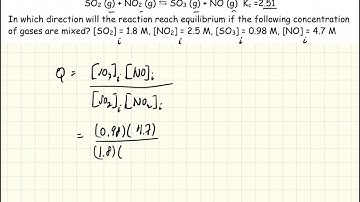 Calculate which direction a reaction shifts [REACTION QUOTIENT] 2018