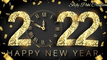 HAPPY NEW YEAR CLOCK 2022 4k COUNTDOWN TIMER WITH VOICE + SOUND EFFECT