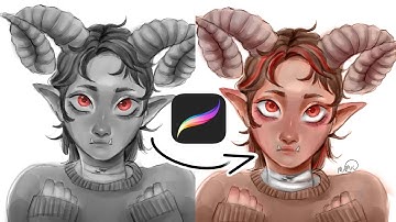 ☆ How I go from GRAYSCALE to COLOR in procreate ☆