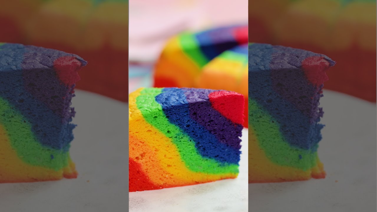 the perfect rainbow sponge cake for Pride month! #shorts | Tastemade