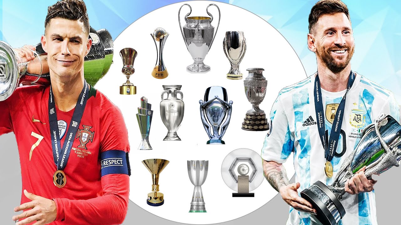 Lionel Messi Vs Cristiano Ronaldo ALL Trophies Comparison - Filmy2oons ...