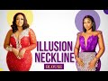 ILLUSION NECKLINE SEWING TUTORIAL | How to make a PRINCESS DART BUSTIER with ILLUSION NECKLINE