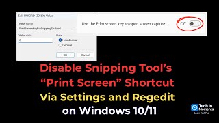 Turn Off Print Screen for Snipping Tool in Windows [Verified]