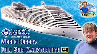 MSC World Europa 4K Ship Walkthrough: Complete Tour of Public Spaces | Mediterranean Cruise