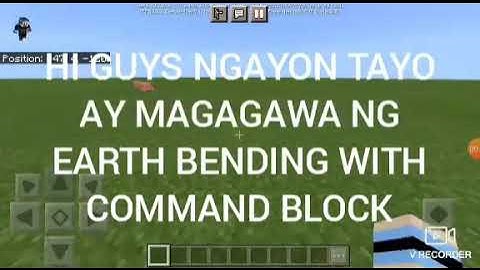 HOW TO MAKE EARTH BENDING WITH COMMAND BLOCK || MINECRAFT