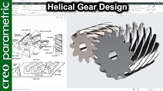 Helical gear in Creo Parametric