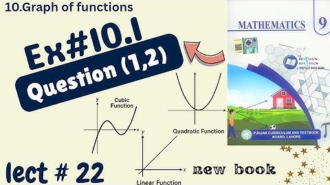 🔑Class 9 Maths Ch 10 Ex 10.1 Q 1,2 | Unlock  Graph of functions Step-by-Step | PCTB 2025  | lect#22💡