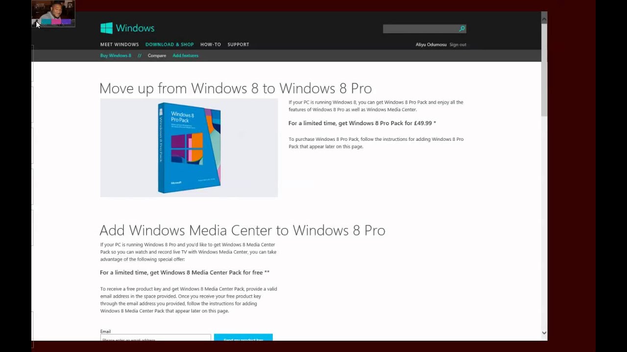 Windows 8 media center upgrade