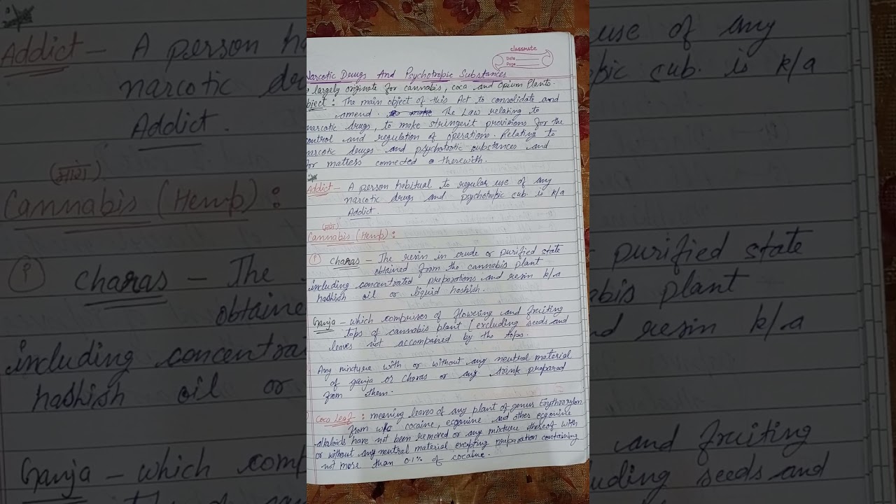 Narcotic Drugs And Psychotropic Substances