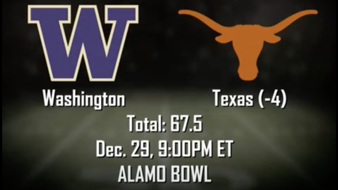 Texas vs Washington Odds & Picks: How to Bet Alamo Bowl