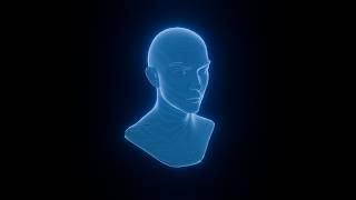 Anime Male Hologram Head 3D Model Rigged with Facial Expressions [Rig Demonistration]