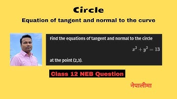 How To Find Equation Of Tangent and Normal To The Circle | NEB Class 12 Circle | NRD Maths Academy |
