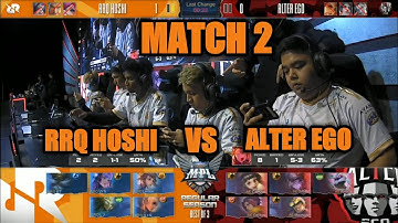RRQ HOSHI VS ALTER EGO | MATCH 2 | MPL INDONESIA SEASON 5 WEEK 6 DAY 2