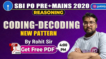 SBI PO 2020 | SBI PO Reasoning | Coding Decoding Reasoning Tricks | Reasoning by Rohit Sir