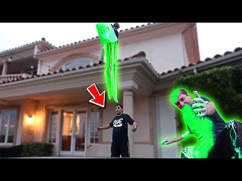 DUMPING 100 POUNDS OF SLIME ON MY DAD PRANK! (HE WAS PISSED)
