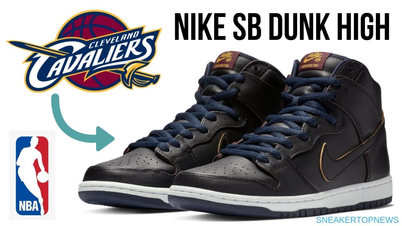 nba x nike sb dunk high cleveland cavaliers