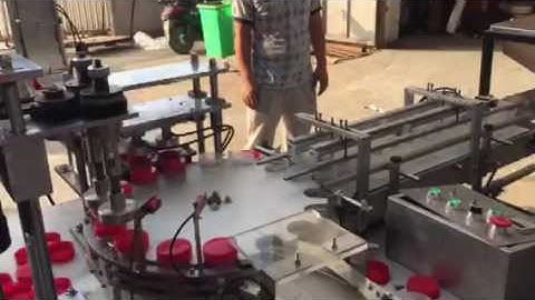 Urine Blood Jar Bottle Container capping cap  assembly flow packing coding machine