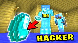 Trolling REAL minecraft HACKER using vanish plugin..