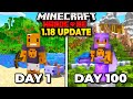 I Survived 100 Days on the 1.18 UPDATE in Hardcore Minecraft... Here's What Happened