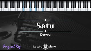 Satu - Dewa (KARAOKE PIANO - ORIGINAL KEY)