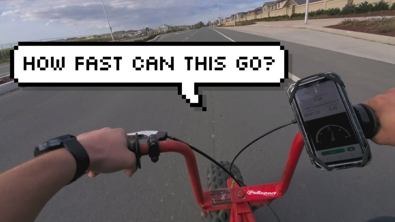 Top speed of a Stage 3 Mini bike 212cc Predator
