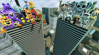 🏢 ALL ZOONOMALY MONSTERS VS POPPY PLAYTIME CHAPTER 3 SPARTAN KICKING | BIG CITY in Garry's Mod!