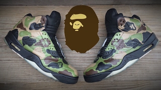 How to: SUPREME X BAPE Jordan 4 Tutorial! 